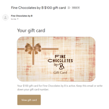 Load image into Gallery viewer, Fine Chocolates by B Gift Card
